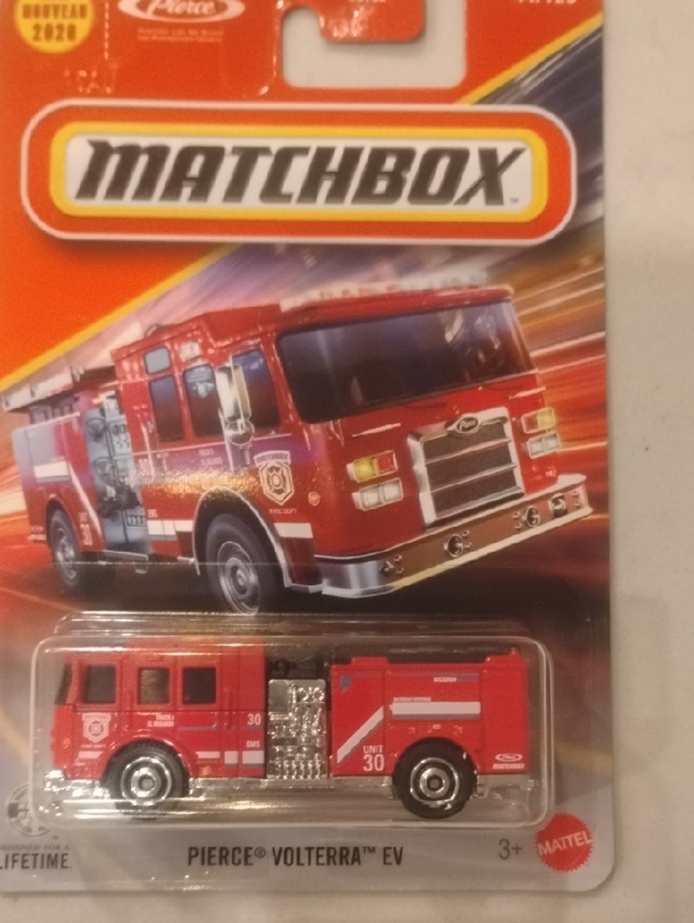 Mattel Matchbox Red Fire Engine Toy Truck Pierce Volterra EV
